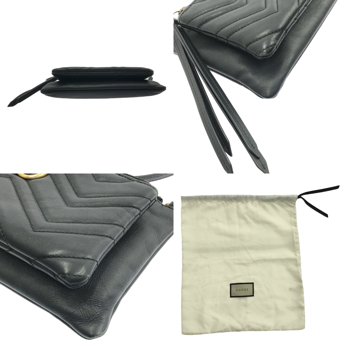 GUCCI / グッチ GG マーモント キルティング ショルダーバッグ