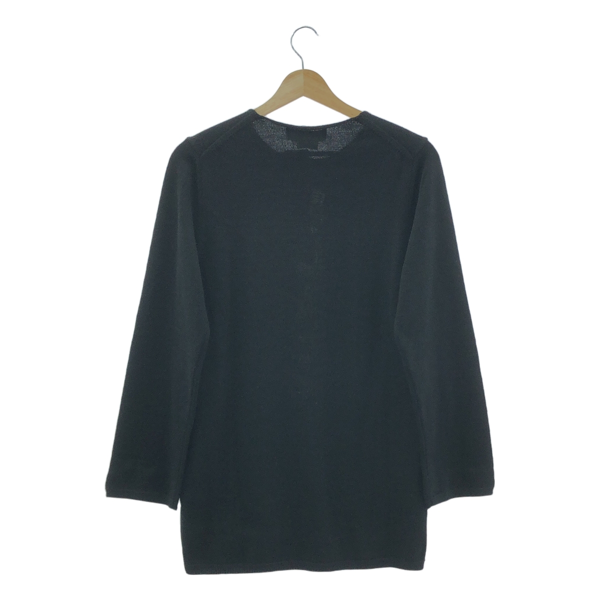 BLACK COMME des GARCONS / ブラックコムデギャルソン ゴールドロゴ ウール混 長袖 ニット