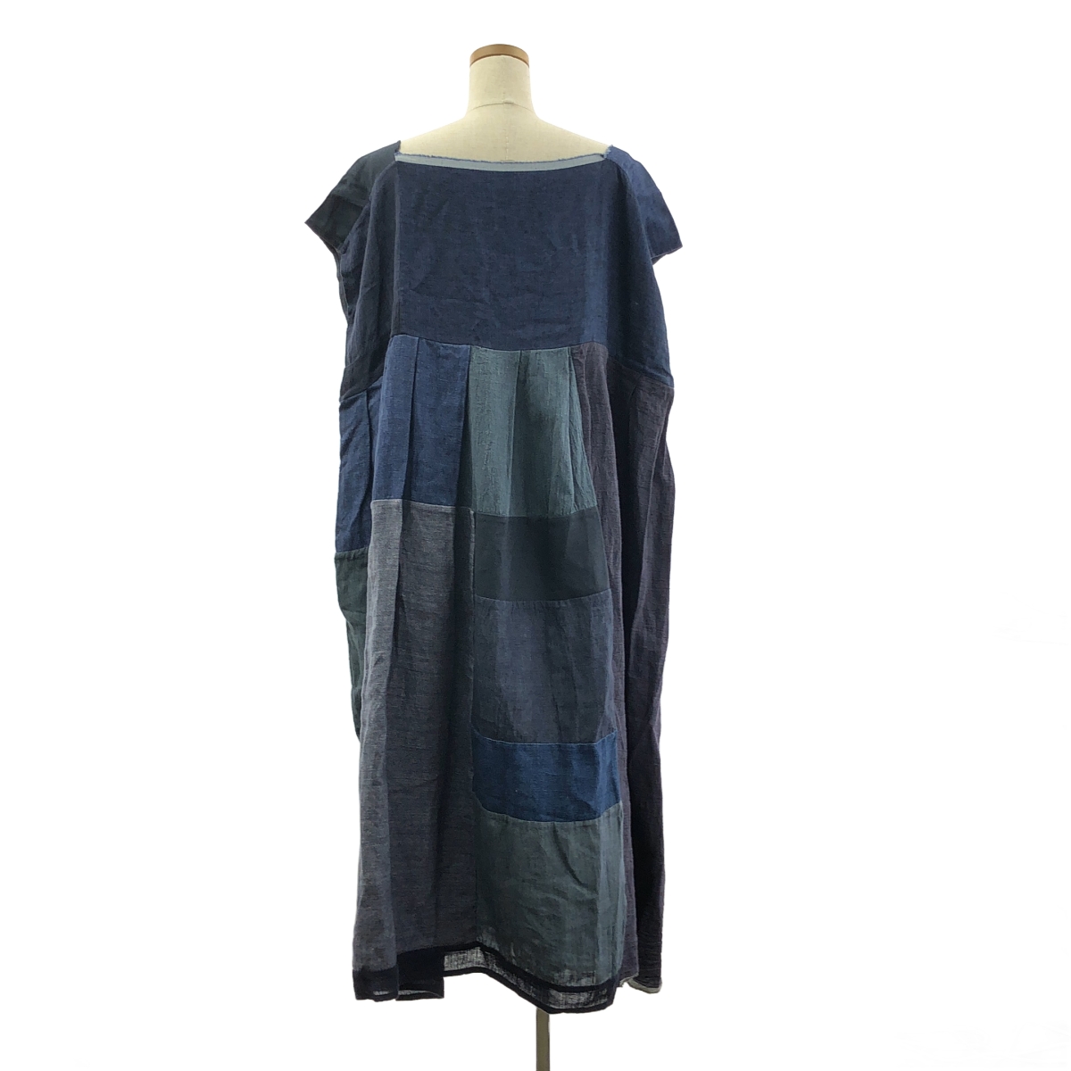 DANIELA GREGIS / ダニエラグレジス リネン100% パッチワーク タック プルオーバーワンピース
