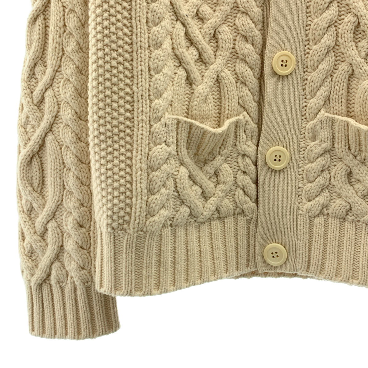 Drawer / ドゥロワー カシミヤ ケーブルニット カーディガン