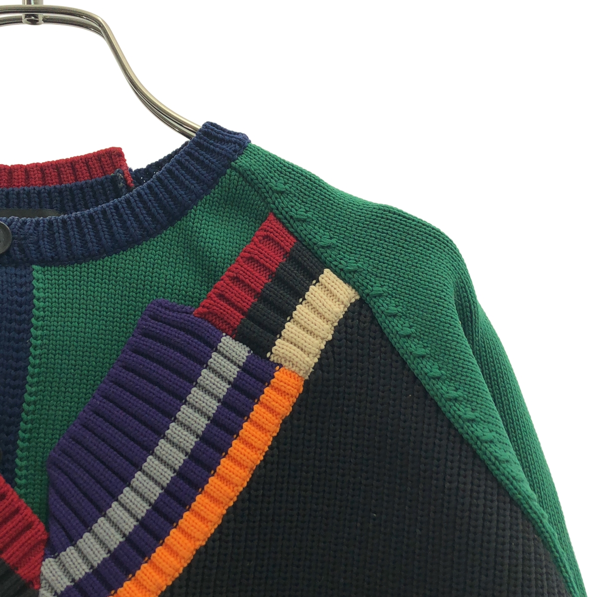 kolor / カラー エステルヤーン ドッキング アシンメトリーニット