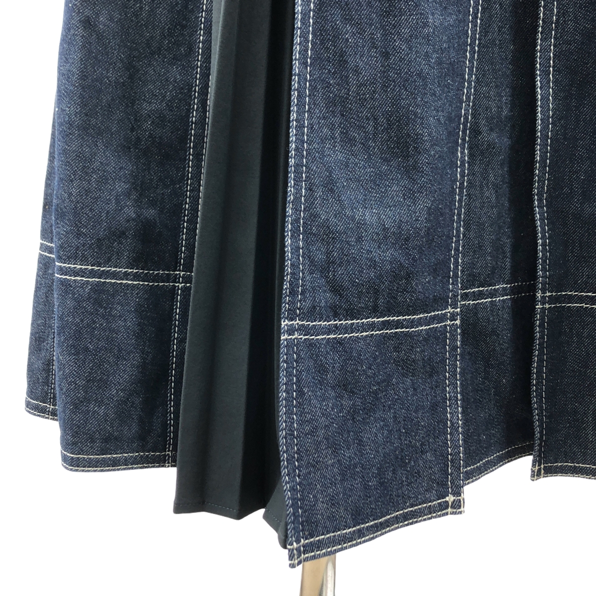 CASA FLINE / カーサフライン フロントホック デニム ロング ワンピース