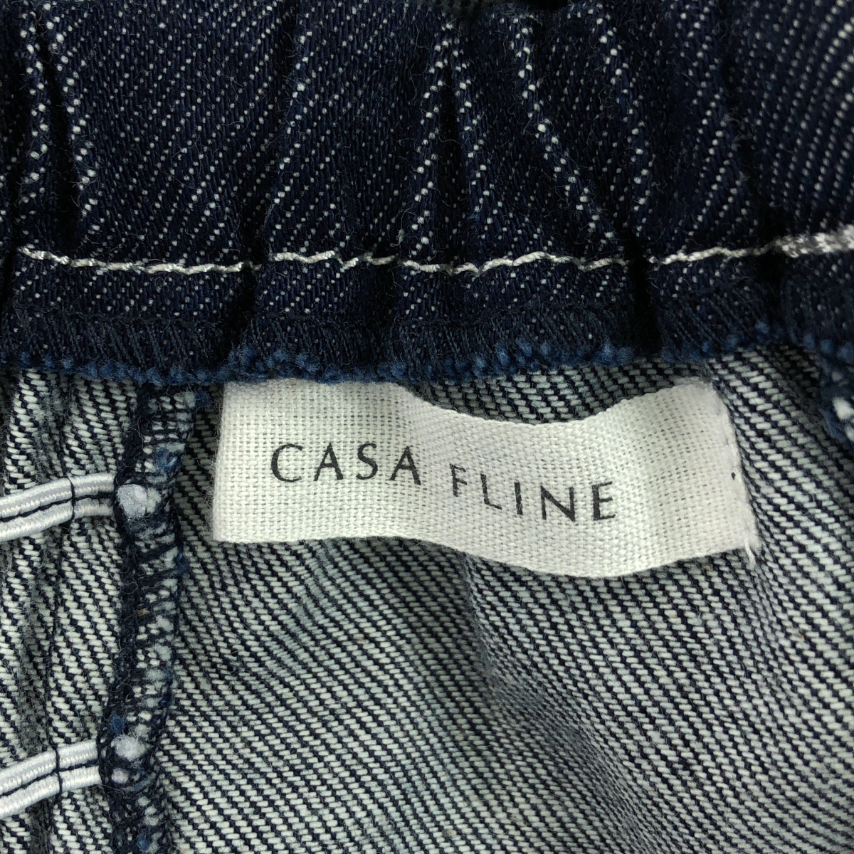 CASA FLINE / カーサフライン フロントホック デニム ロング ワンピース