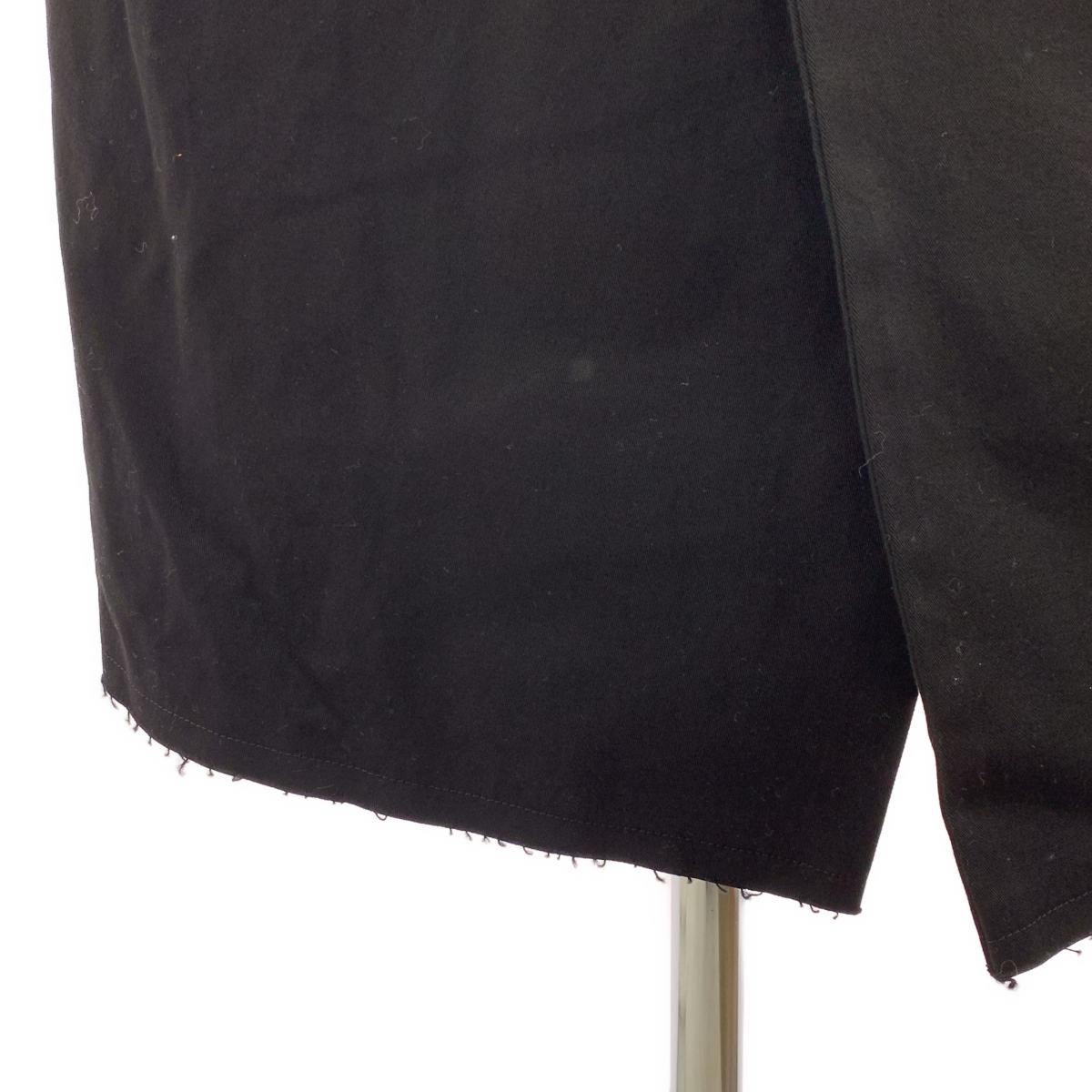 Yohji Yamamoto FEMME / ヨウジヤマモトファム high-collar wrap dress / 裁ち切り加工 ロングドレス コート