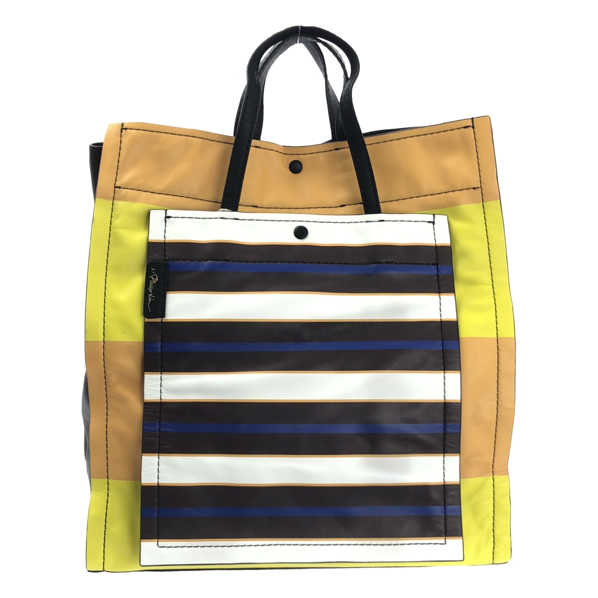 3.1 Phillip Lim / スリーワンフィリップリム 2way スクエア ボーダープリント ショルダーバッグ