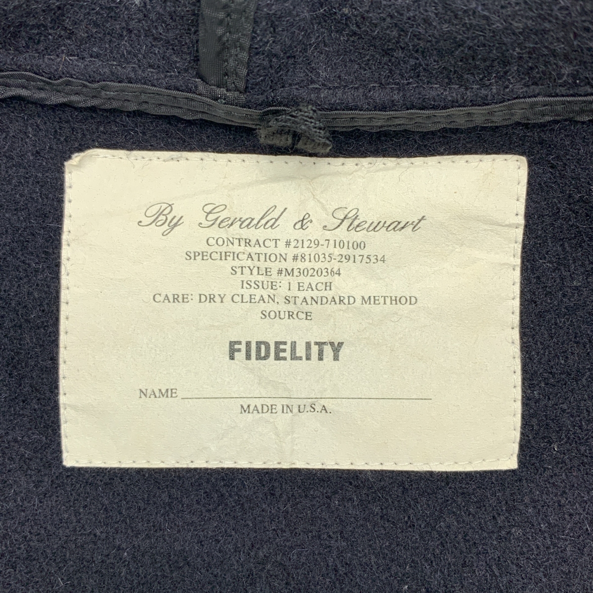 FIDELITY / フィデリティ ウール 金ボタン ポンチョ ジャケット フーディ