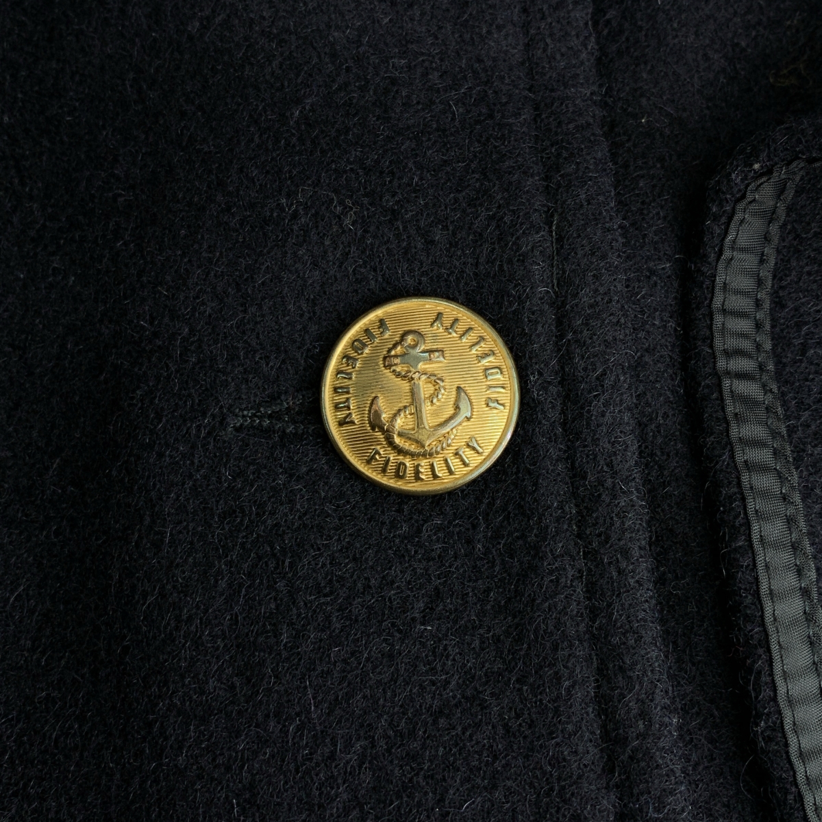 FIDELITY / フィデリティ ウール 金ボタン ポンチョ ジャケット フーディ