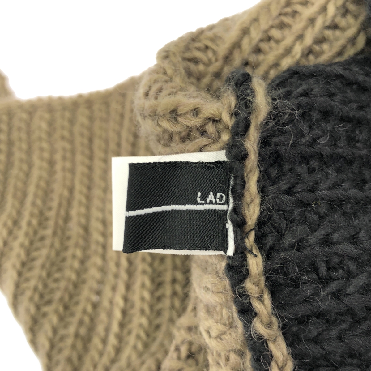 LAD MUSICIAN / ラッドミュージシャン ウール バイカラー ニット スヌード マフラー