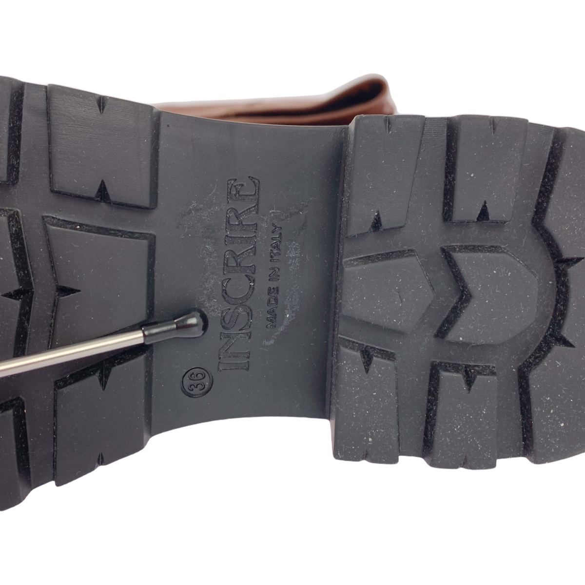 INSCRIRE / アンスクリア レザー ニーハイブーツ