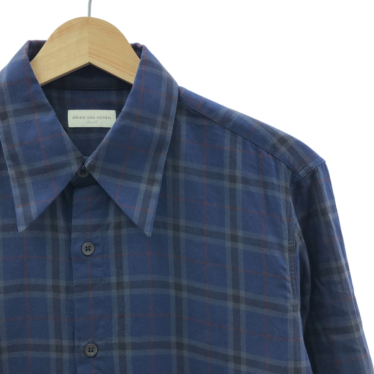 DRIES VAN NOTEN / ドリスヴァンノッテン コットン チェック レギュラーカラー シャツ