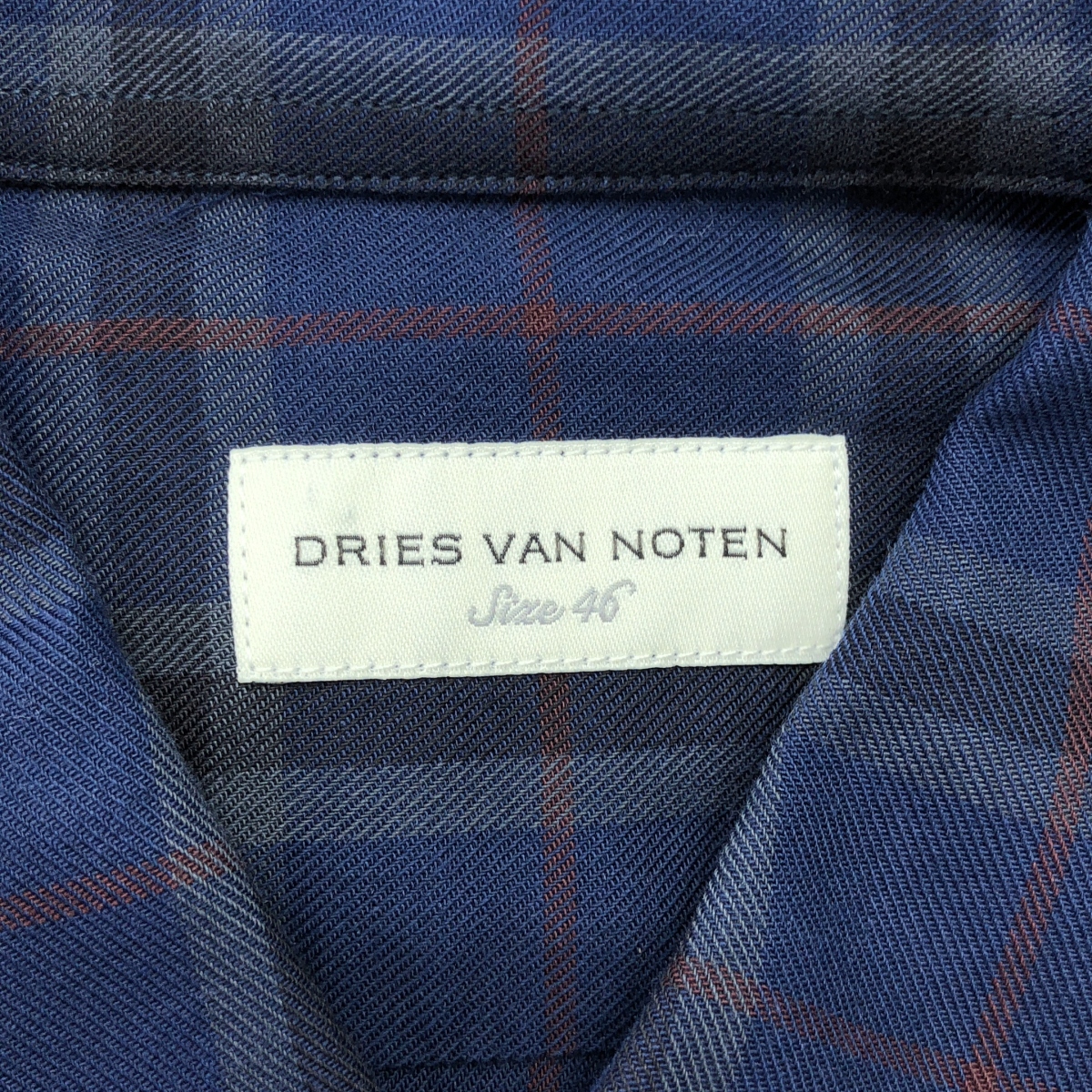 DRIES VAN NOTEN / ドリスヴァンノッテン コットン チェック レギュラーカラー シャツ