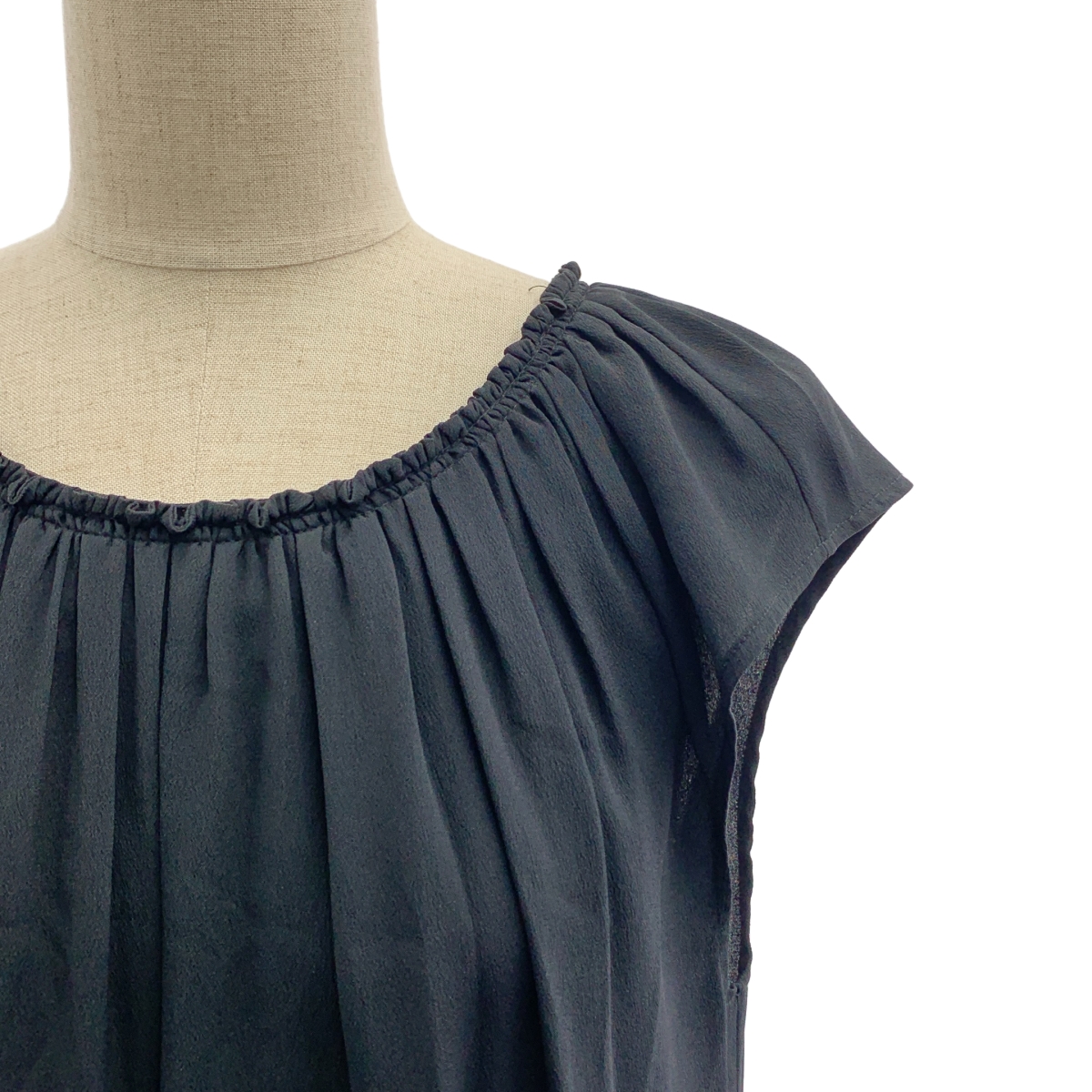 MARNI / マルニ アセテート シルク ギャザー サイドスリット ブラウス