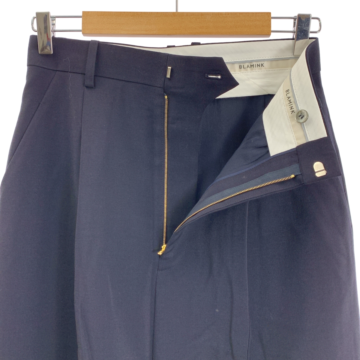 BLAMINK / ブラミンク ウールモヘヤタックタイト オーバーシルエット スカート / 裏地付き