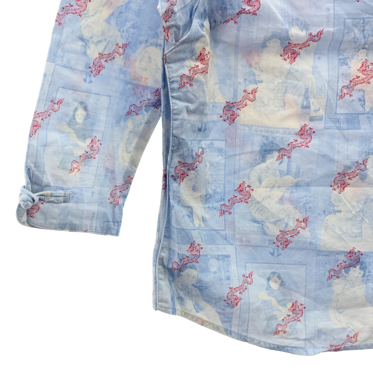 VIVIENNE TAM / ヴィヴィアンタム ドラゴン フォト プリント チャイナ シャツ ブラウス