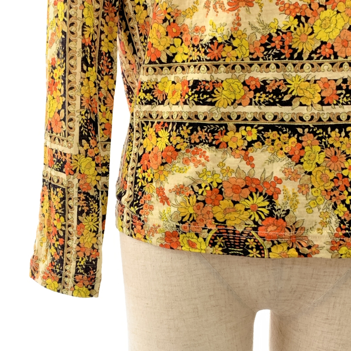 JUNYA WATANABE COMME des GARCONS / ジュンヤワタナベ 総柄 変形オーバーネック プルオーバー カットソー