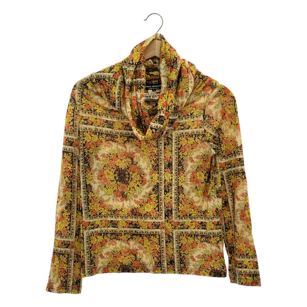 JUNYA WATANABE COMME des GARCONS / ジュンヤワタナベ 総柄 変形オーバーネック プルオーバー カットソー