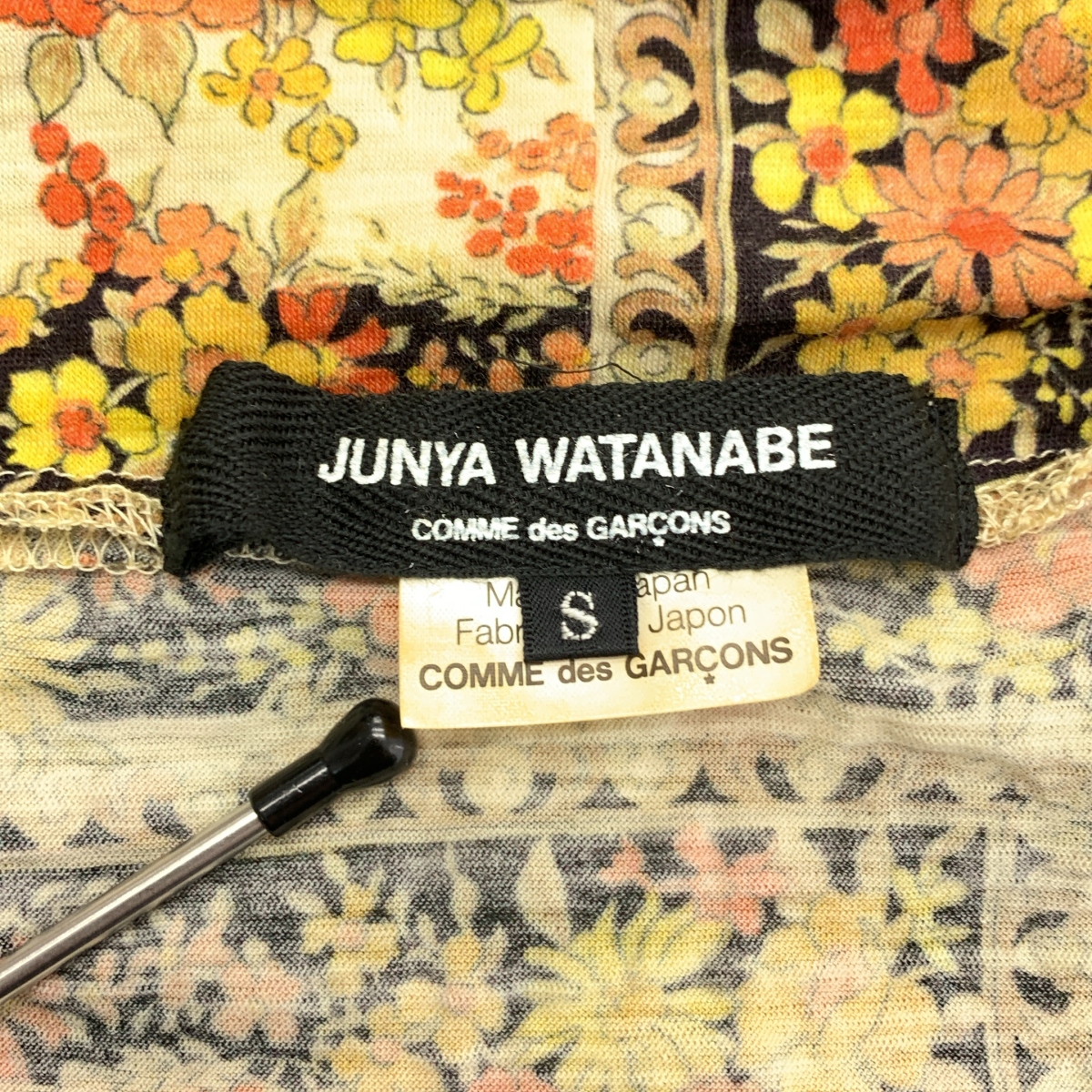 JUNYA WATANABE COMME des GARCONS / ジュンヤワタナベ 総柄 変形オーバーネック プルオーバー カットソー