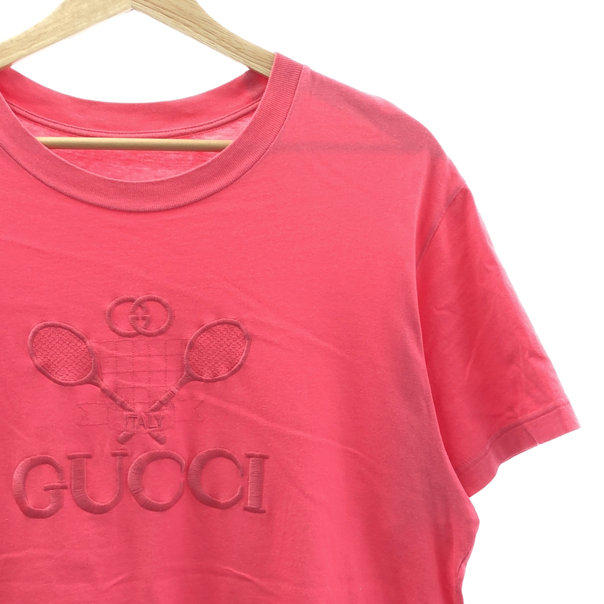 GUCCI / グッチ エンブロイダリー インターロッキング ロゴ オーバー Tシャツ カットソー