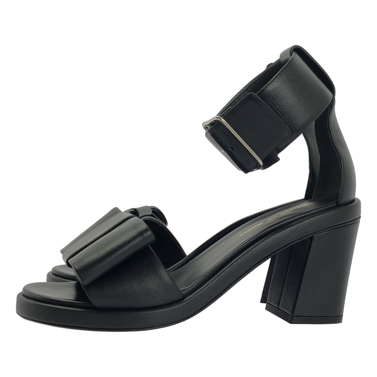 COMME des GARCONS / コムデギャルソン レザー リボン ストラップ ヒール サンダル