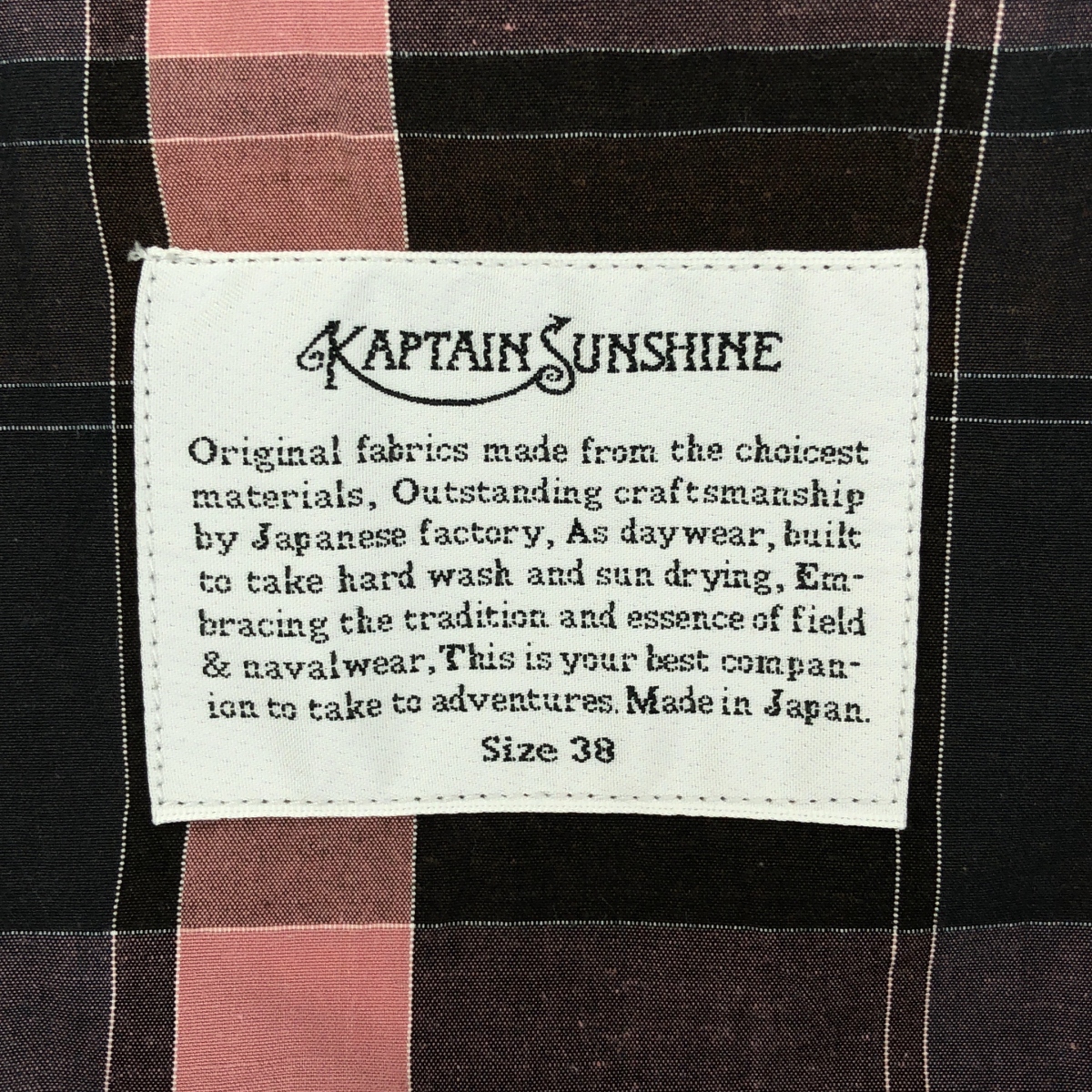 Kaptain Sunshine / キャプテンサンシャイン Open Collar S/S Shirt チェック オープンカラー コットン 半袖 シャツ
