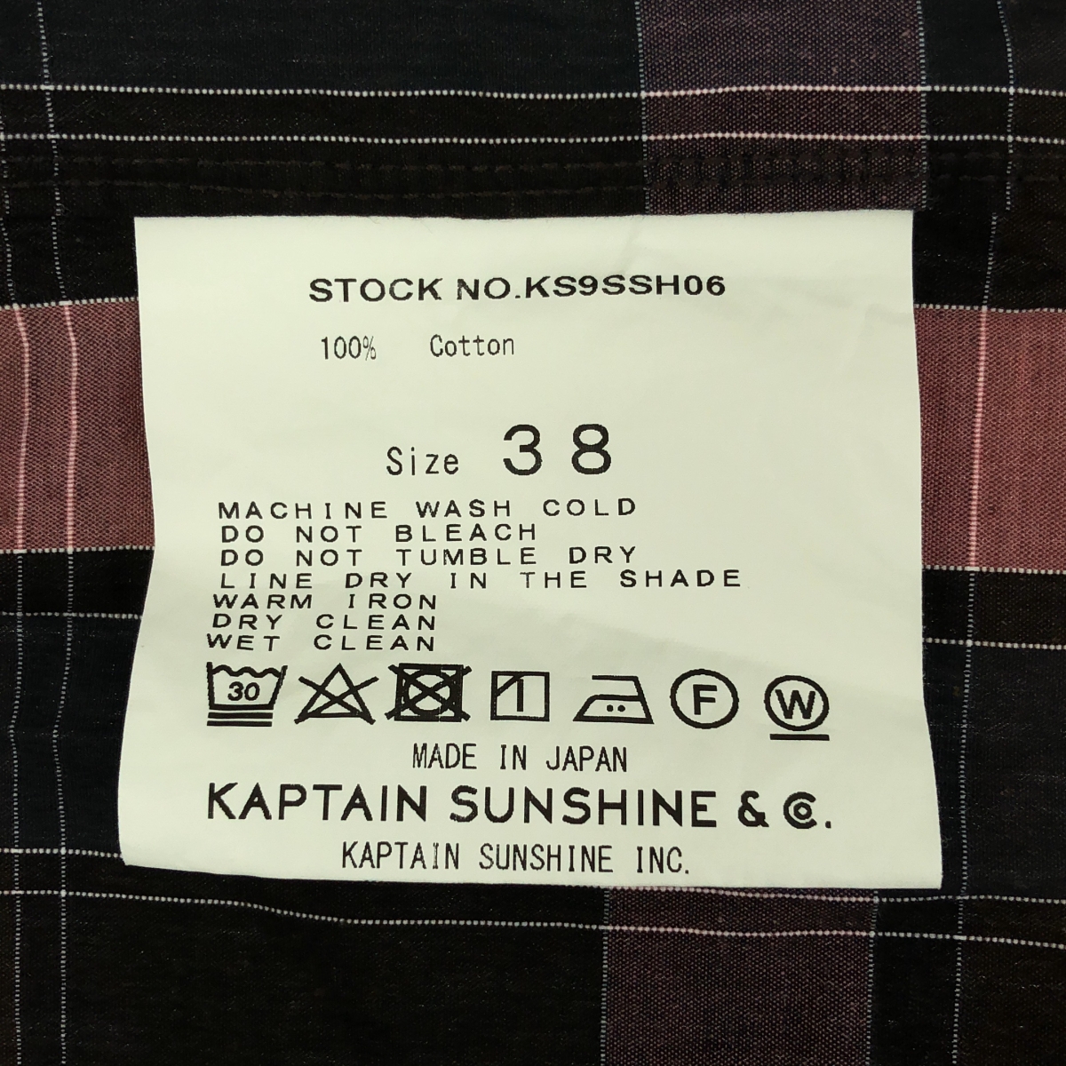 Kaptain Sunshine / キャプテンサンシャイン Open Collar S/S Shirt チェック オープンカラー コットン 半袖 シャツ