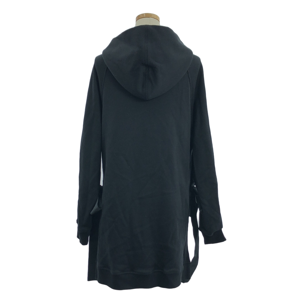 VALENTINO / ヴァレンティノ スリット リボン レースパッチ スウェット ワンピース フーディ