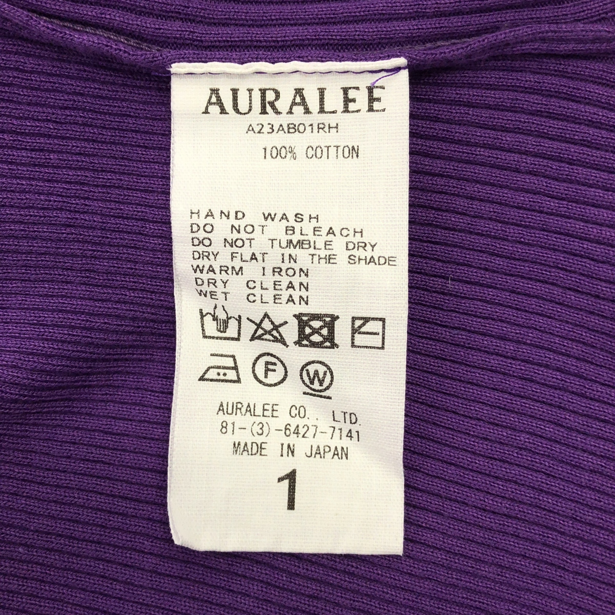 AURALEE / オーラリー Ron Herman別注 RIB BOAT NECK L/S TEE ニット