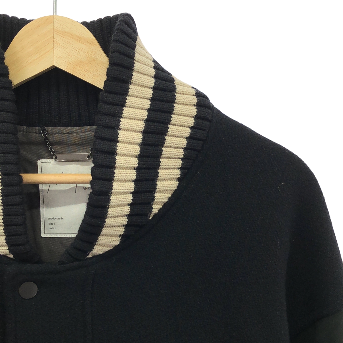 ANCELLM / アンセルム SIDE SLIT VARSITY JACKET サイドスリット バーシティジャケット スタジャン