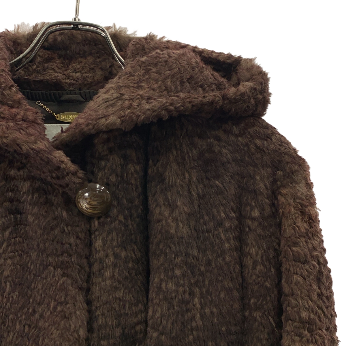 BALMAIN / バルマン オーバーサイズ ファー フーデッド ロングコート