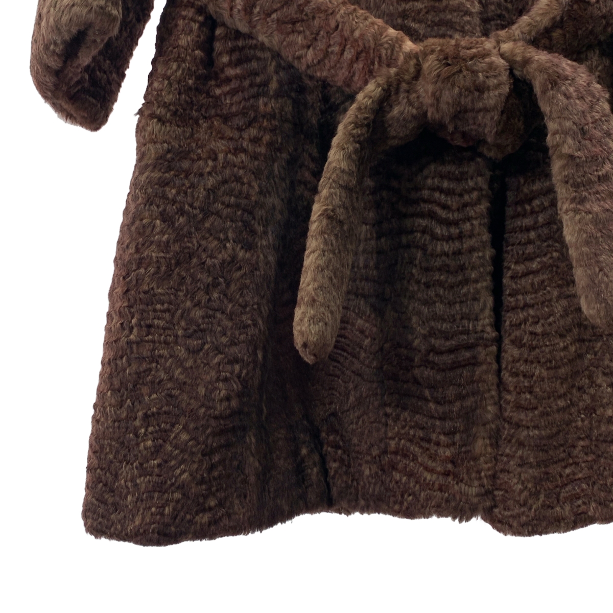 BALMAIN / バルマン オーバーサイズ ファー フーデッド ロングコート