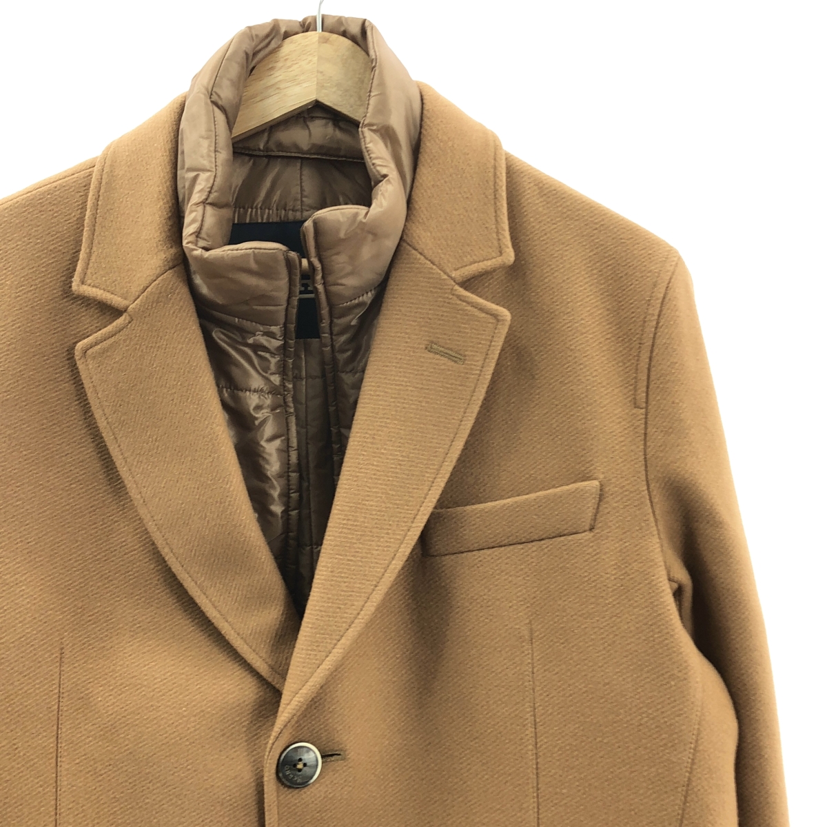 HERNO / ヘルノ インナーダウン ウールメルトン チェスターコート