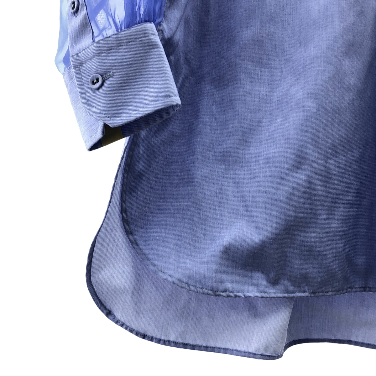 HYKE / ハイク GROSGRAIN SHIRT シアースリーブ バンドカラー コットン シャツ