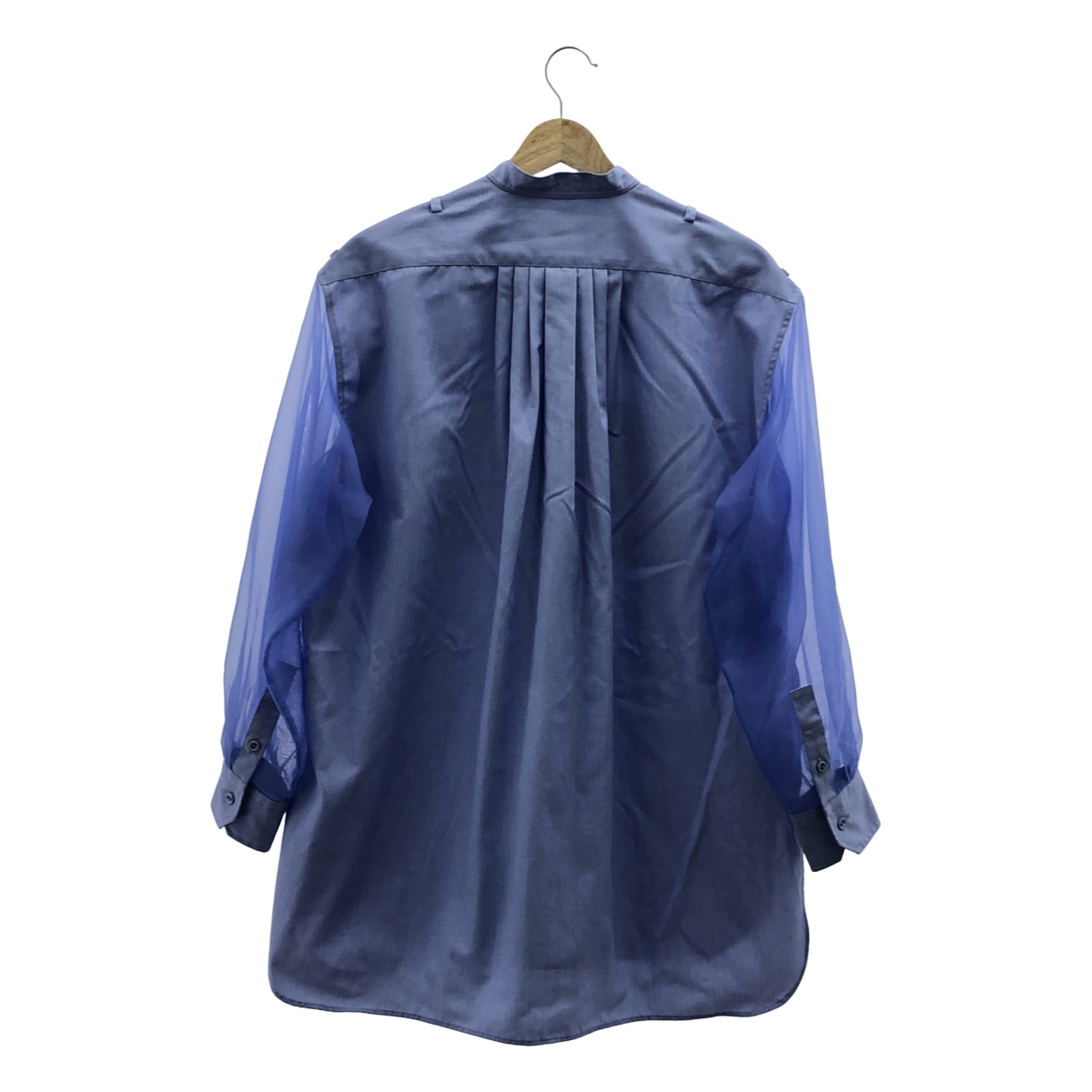 HYKE / ハイク GROSGRAIN SHIRT シアースリーブ バンドカラー コットン シャツ