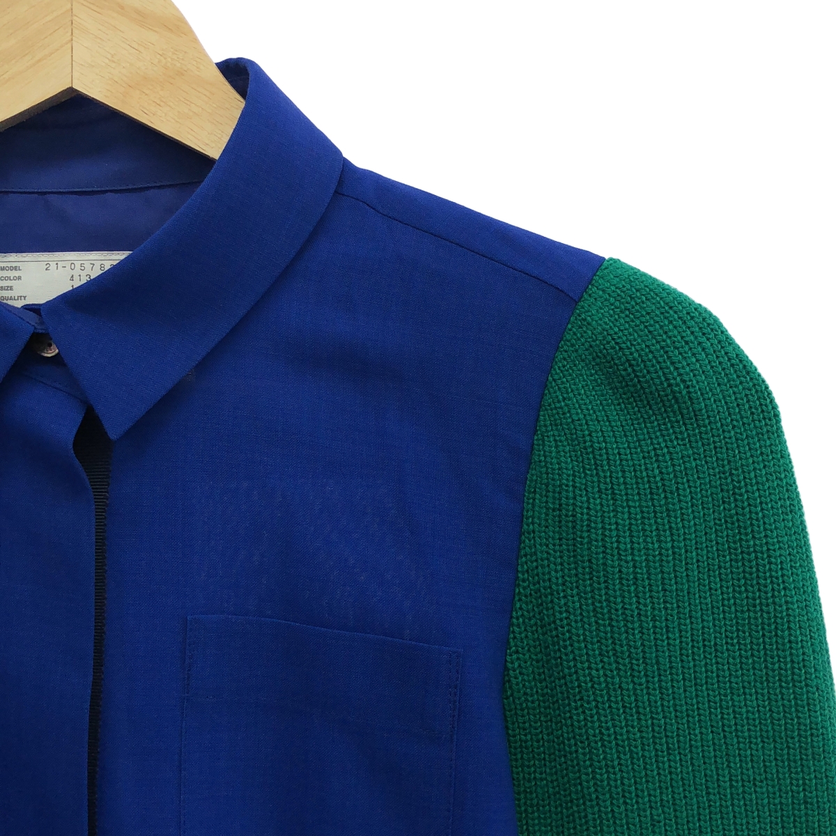 sacai / サカイ Suiting Mix Shirt ニット ドッキング シャツ