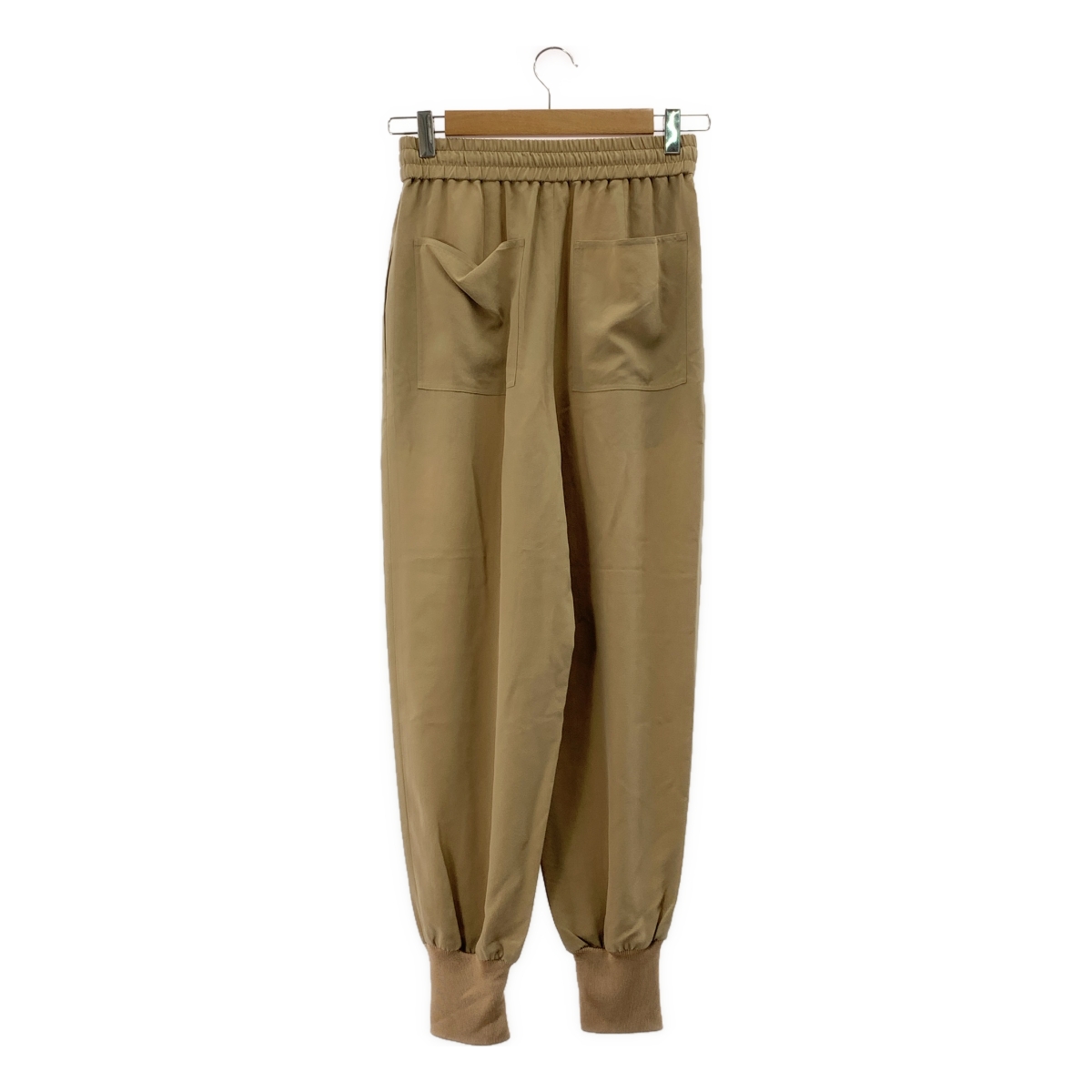 BEIGE， / ベイジ silk 100％ / シルク ドローストリング ジョグ イージーパンツ