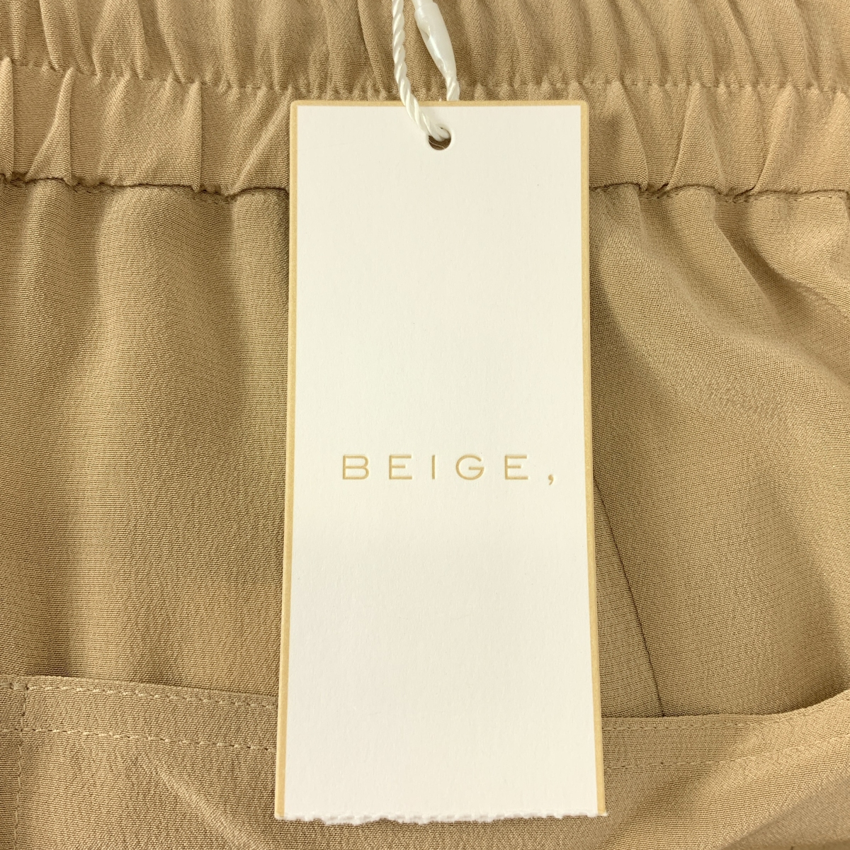 BEIGE， / ベイジ silk 100％ / シルク ドローストリング ジョグ イージーパンツ