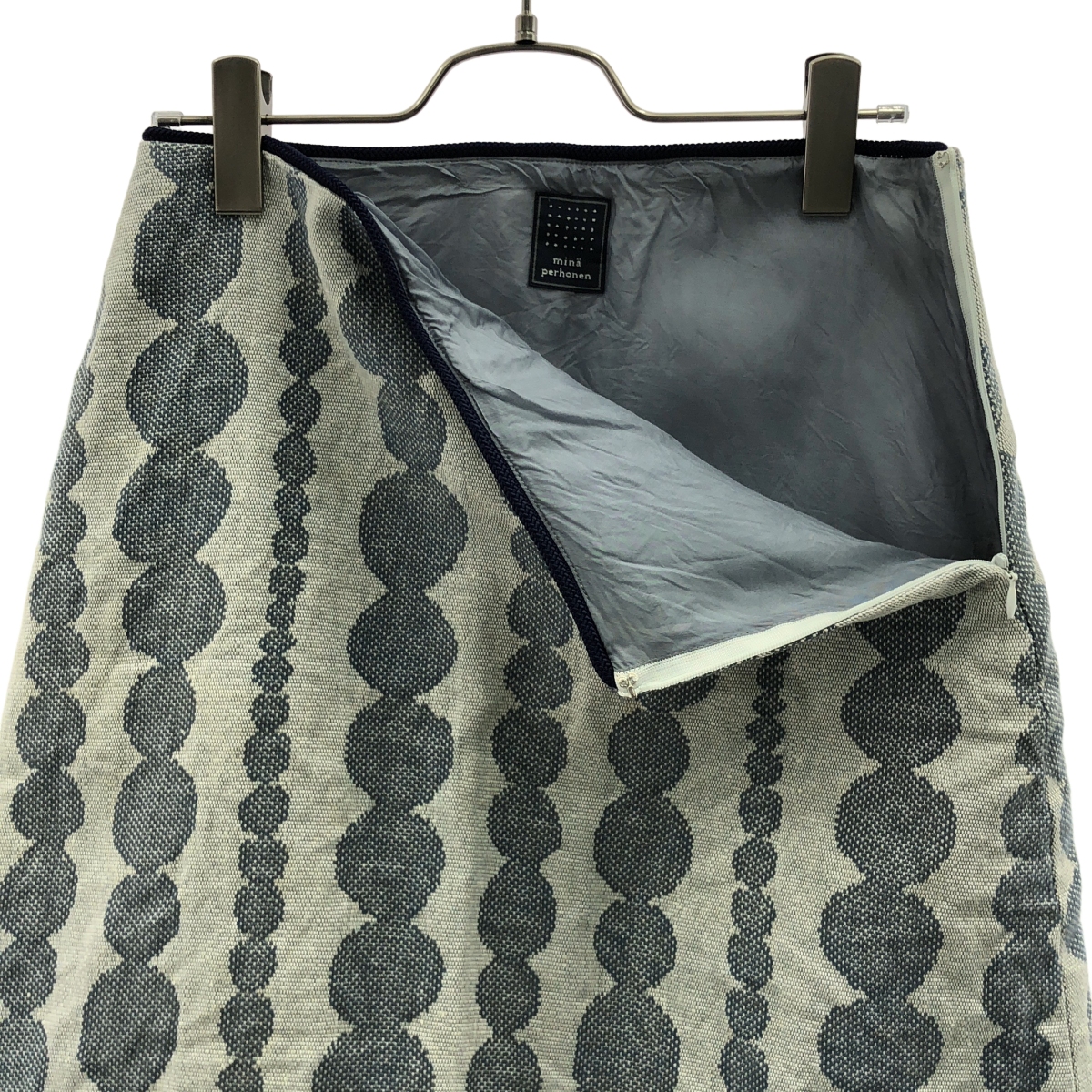mina perhonen / ミナペルホネン kemuri / ケムリ 総柄 サイドジップ スカート / 裏地付き