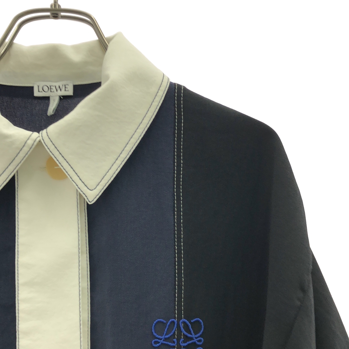 LOEWE / ロエベ アナグラムロゴ刺しゅう パネル切替 バイカラー ワンピース