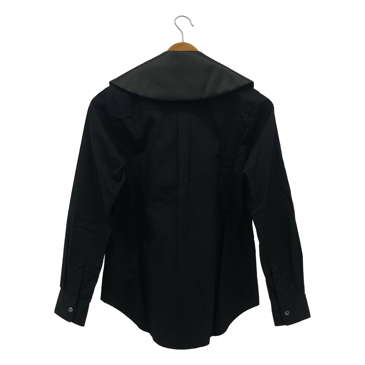 COMME des GARCONS / コムデギャルソン サテンラウンドカラー 付け襟付 スタンドカラー コットン ブラウス