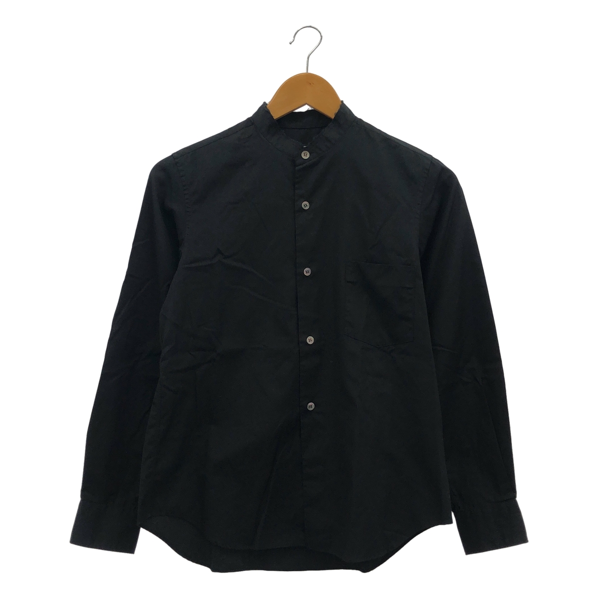 COMME des GARCONS / コムデギャルソン サテンラウンドカラー 付け襟付 スタンドカラー コットン ブラウス