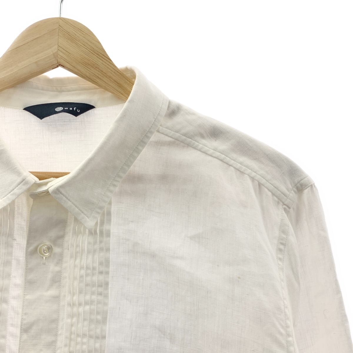 None / 【wafu / ワフ】 プリーツ リネン シャツ