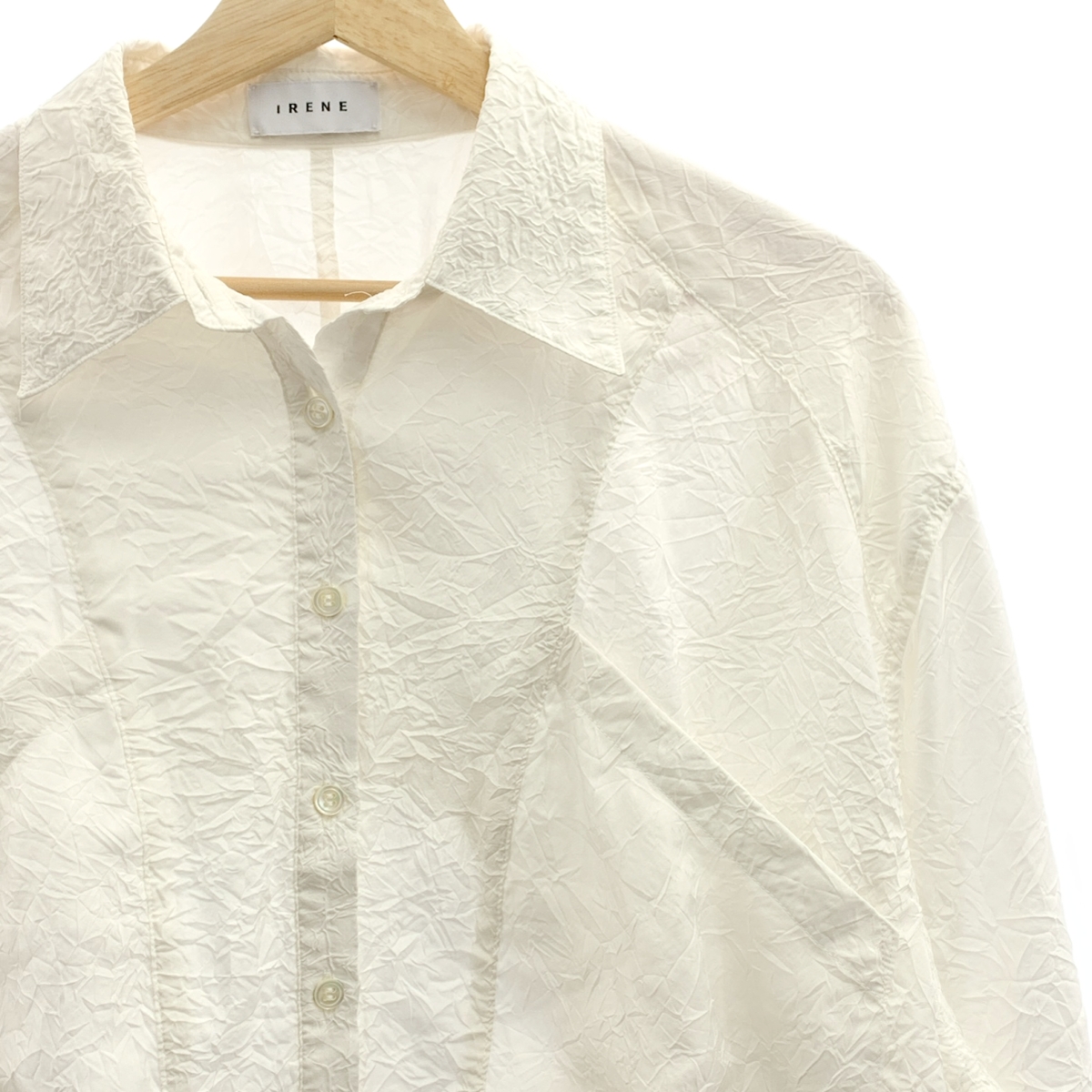 IRENE / アイレネ Wrinkle Wrinkle Shirt バックギャザー シワ加工 シャツ