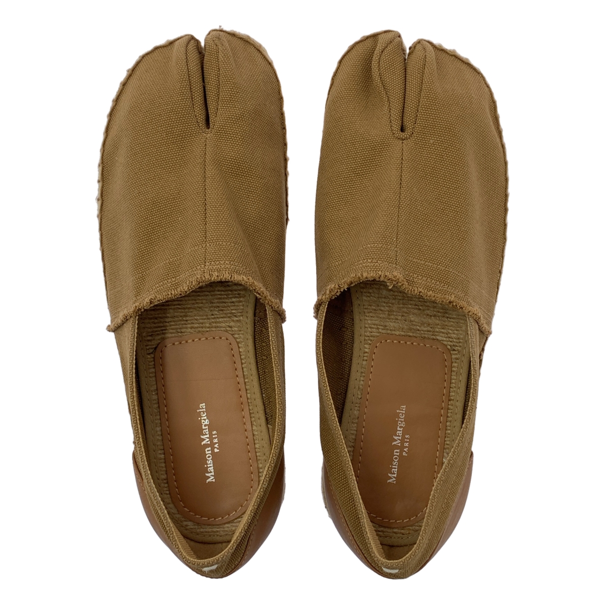 Maison Margiela / メゾンマルジェラ タビ エスパドリーユ レザー 切替 キャンバス シューズ 足袋