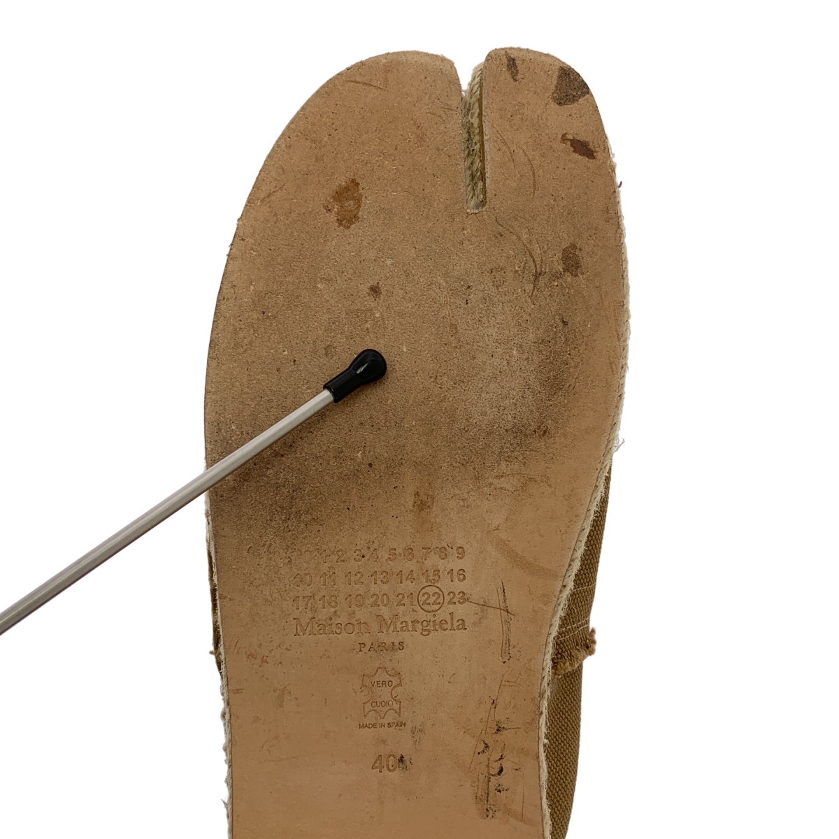 Maison Margiela / メゾンマルジェラ タビ エスパドリーユ レザー 切替 キャンバス シューズ 足袋