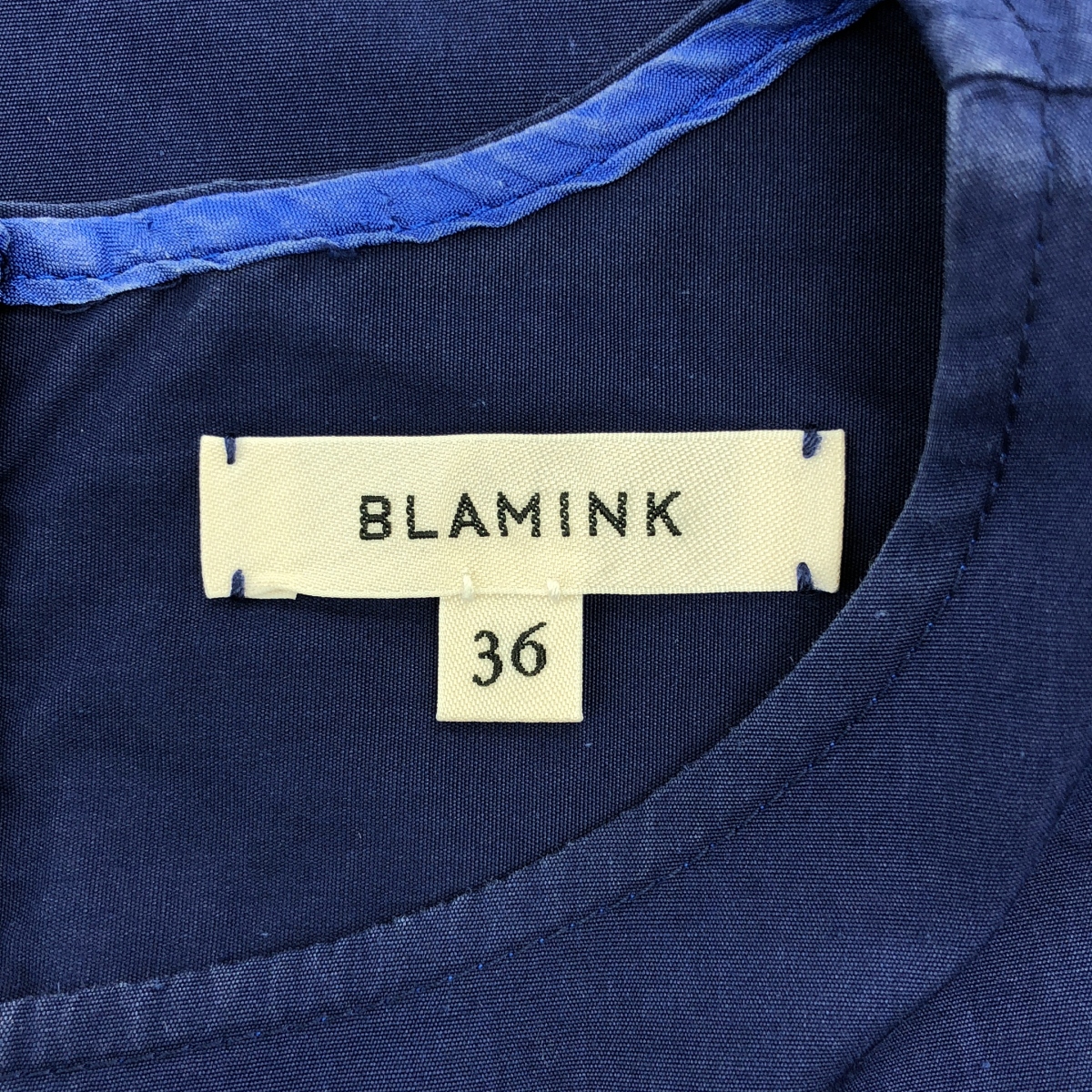 BLAMINK / ブラミンク コットン オーバーシルエット バックジップ スリット ブラウス