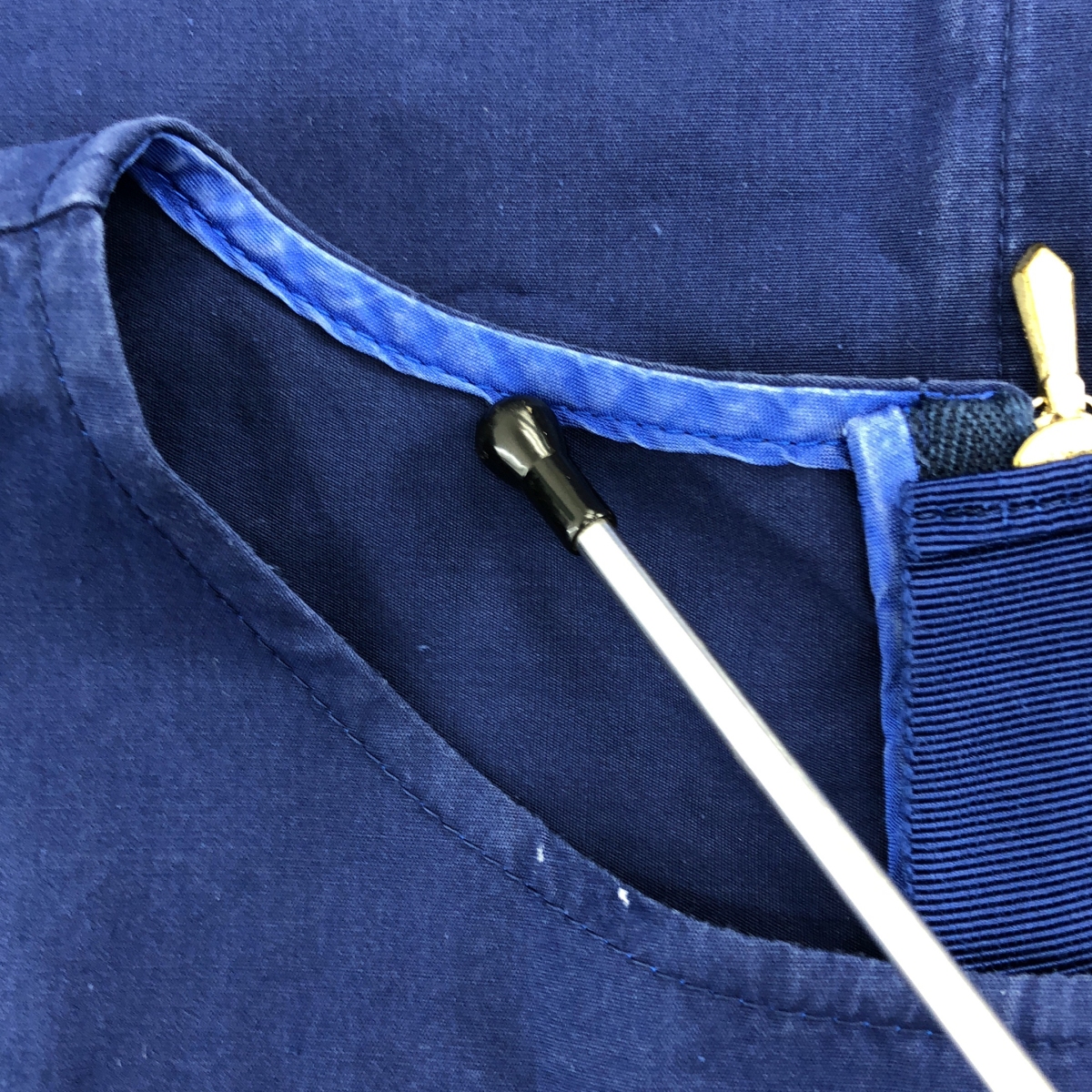 BLAMINK / ブラミンク コットン オーバーシルエット バックジップ スリット ブラウス