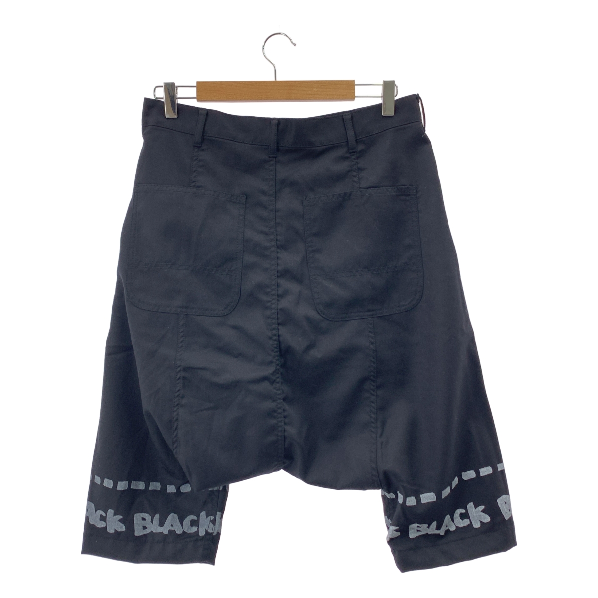 BLACK COMME des GARCONS / ブラックコムデギャルソン ロゴプリント ワイド サルエル ショートパンツ ショーツ