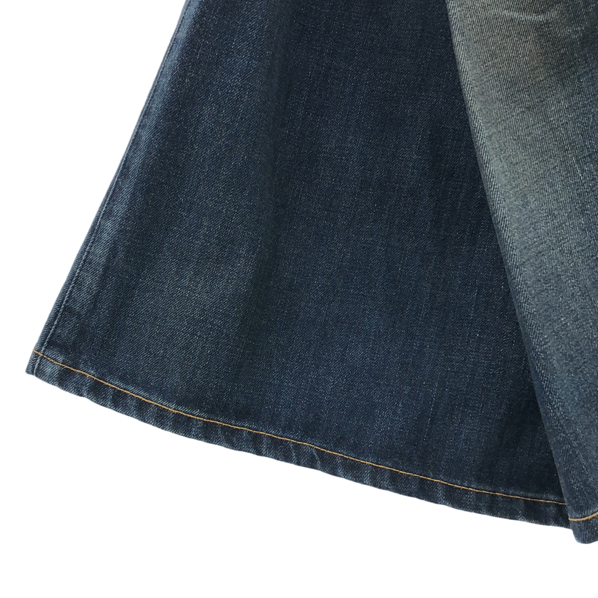 JUNYA WATANABE COMME des GARCONS / ジュンヤワタナベ 【denim】ダメージ加工 サイドジップ 再構築 デニムスカート