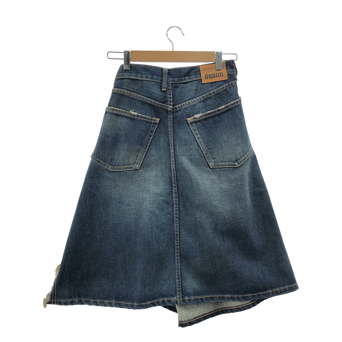 JUNYA WATANABE COMME des GARCONS / ジュンヤワタナベ 【denim】ダメージ加工 サイドジップ 再構築 デニムスカート