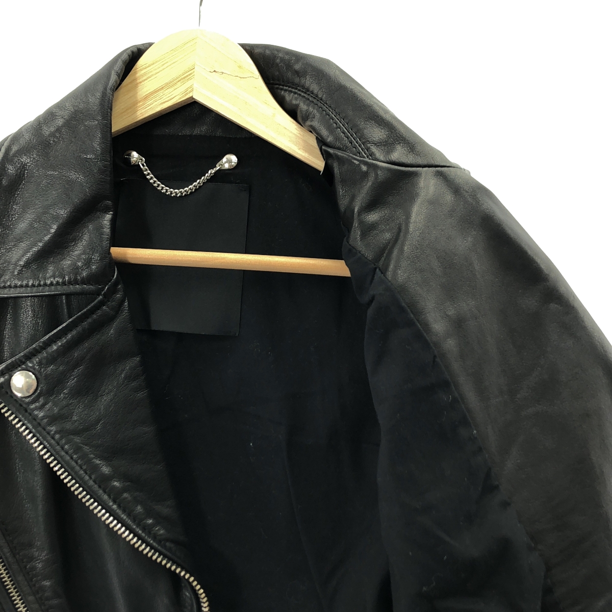 その他 牛革 カウレザー バックプリント ダブルライダース ジャケット / 総裏地